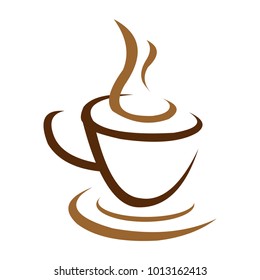 Coffee shop logo design template. Retro coffee emblem. Vector art.