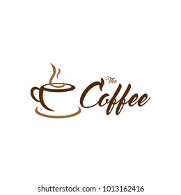 Coffee shop logo design template. Retro coffee emblem. Vector art.