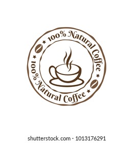 Coffee shop logo design template. Retro coffee emblem. Vector art.