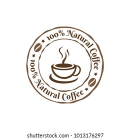 Coffee shop logo design template. Retro coffee emblem. Vector art.