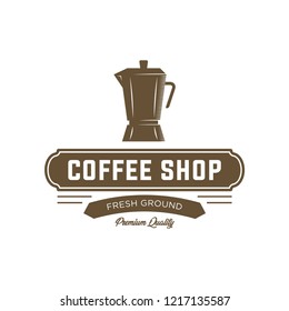 Coffee shop logo design template. Retro coffee emblem. cafe logo. coffe. vector illustration. editable. coffee shop illustration design elements vintage vector