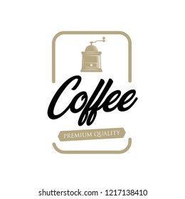 Coffee shop logo design template. Retro coffee emblem. cafe logo. coffe. vector illustration. editable. coffee shop illustration design elements vintage vector