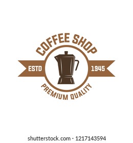 Coffee shop logo design template. Retro coffee emblem. cafe logo. coffe. vector illustration. editable. coffee shop illustration design elements vintage vector