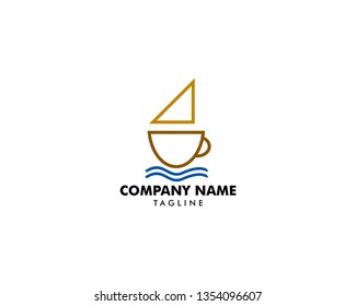Coffee shop logo design template