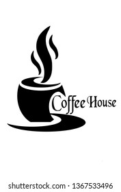 Coffee shop logo design template
