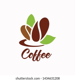 Coffee shop logo design template. Retro coffee emblem. Vector art