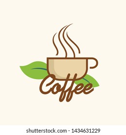 Coffee shop logo design template. Retro coffee emblem. Vector art