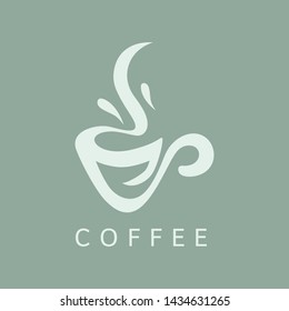 Coffee shop logo design template. Retro coffee emblem. Vector art