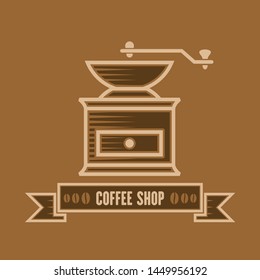 Coffee shop logo design template. Vector illustration