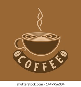 Coffee shop logo design template. Vector illustration