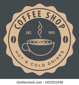 Coffee shop logo design template. Vector illustration