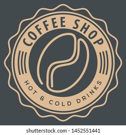 Coffee shop logo design template. Vector illustration
