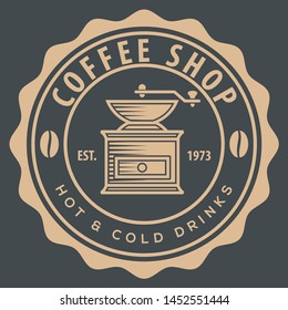 Coffee shop logo design template. Vector illustration