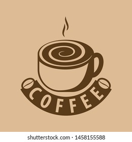 Coffee shop logo design template. Vector illustration