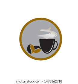 Coffee shop logo design template. Retro coffee emblem. Vector art.
