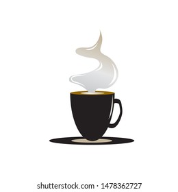 Coffee shop logo design template. Retro coffee emblem. Vector art.
