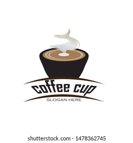 Coffee shop logo design template. Retro coffee emblem. Vector art.
