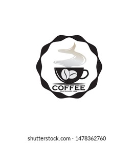 Coffee shop logo design template. Retro coffee emblem. Vector art.
