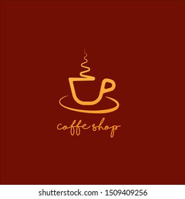 Coffee Shop Logo Design Template, Minimal Logo Concept, Simple Logo Illustration, Cup Vector Icon