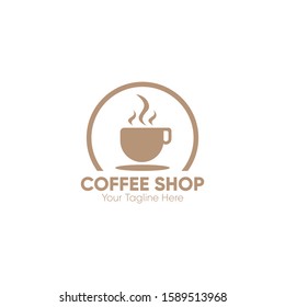 Coffee shop logo design template. 