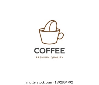 Coffee shop logo design template. Coffee house vector logotype