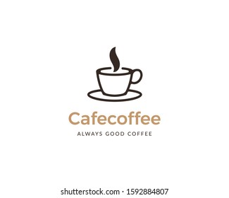 Coffee shop logo design template. Coffee house vector logotype