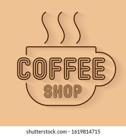 Coffee Shop Logo Design Template. Retro Coffee Logo. Vector Art.