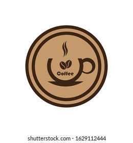 Coffee shop logo design template. Retro coffee emblem. 