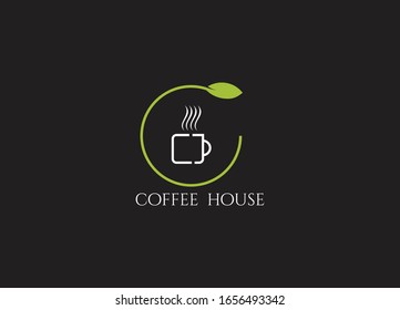 Diseño y plantilla del logotipo de la cafetería 