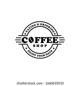 Coffee shop logo design template elements vintage vector . cafe logo idea