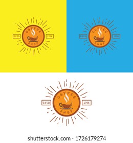 coffee shop logo design template..