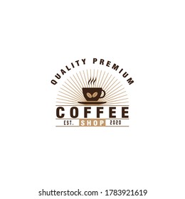 Design-Vorlage für das Coffee Shop-Logo, Vektorgrafik