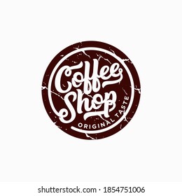 Coffee shop logo design template. Retro coffee emblem. Vector art. vector illustration.