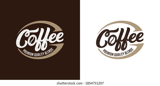 Coffee shop logo design template. Retro coffee emblem. Vector art. vector illustration.
