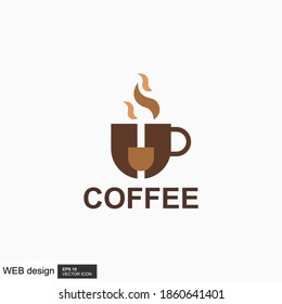 Plantilla de diseño del logotipo de la cafetería. Emblema de café retro.