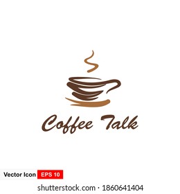 Coffee shop logo design template. Retro coffee emblem.