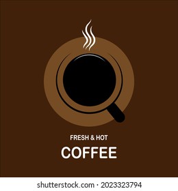 Coffee shop logo design template, vector illustration.