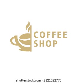 Coffee shop logo design template vector icon