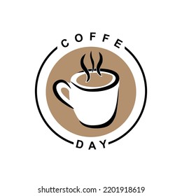 Plantilla de diseño del logotipo de la cafetería. Emblema de café retro. Arte vectorial.