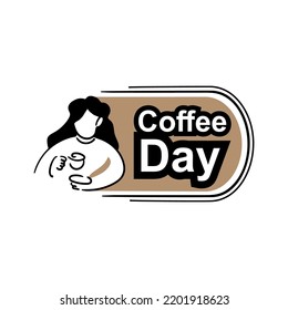 Coffee shop logo design template. Retro coffee emblem. Vector art.