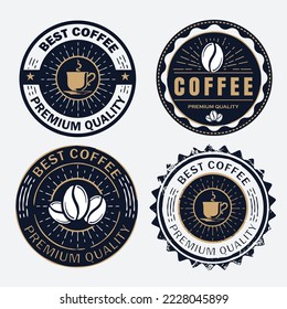 Plantilla de diseño del logotipo de la cafetería. Emblema de café retro. Arte vectorial.