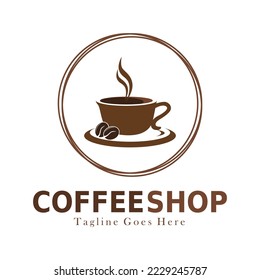 Coffee Shop logo design. Template for Business sign, identity for Restaurant, Cafe, Royalty, Boutique, Heraldic, and other vector illustration