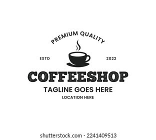 Coffee shop logo design template