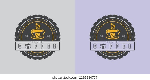 Coffee shop logo design template. Minimalist and elegant coffee emblem. Vector art.