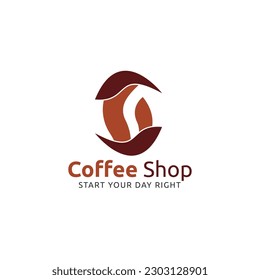 Plantilla de diseño del logotipo de la cafetería