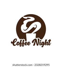 Coffee shop logo design template. Retro coffee emblem. Vector art.