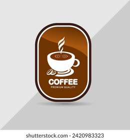 Coffee shop logo design template. Retro coffee emblem. Vector art.