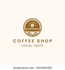 Coffee shop logo design template