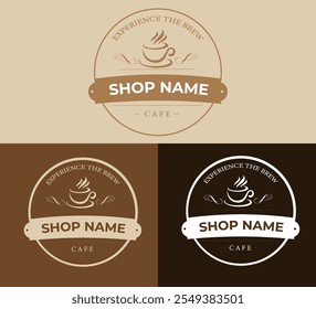 Coffee Shop Logo Design Template.