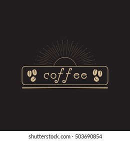 Coffee shop logo design template. Retro coffee emblem. Vector art.